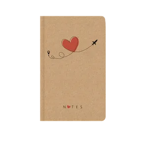 Notes gepunktet - A5 - Kraftpapier - Flugzeug